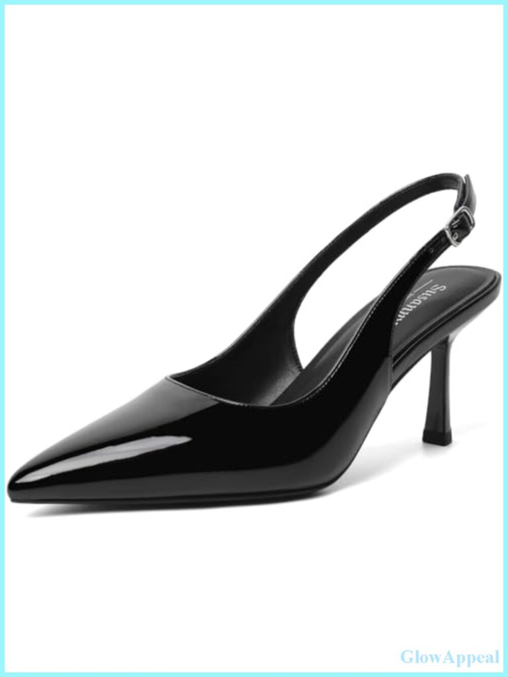 Women's Slingback Kitten Heels Pointed Toe Stiletto Shoes